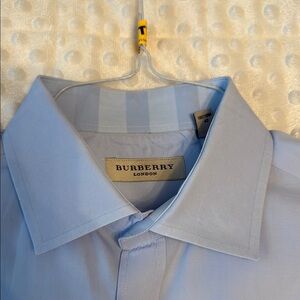 Burberry Blue Dress Shirt with Classic Collar